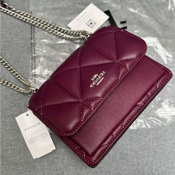 Coach Silver and Purple Quilted Crossbody Bag - Picture 5 of 16
